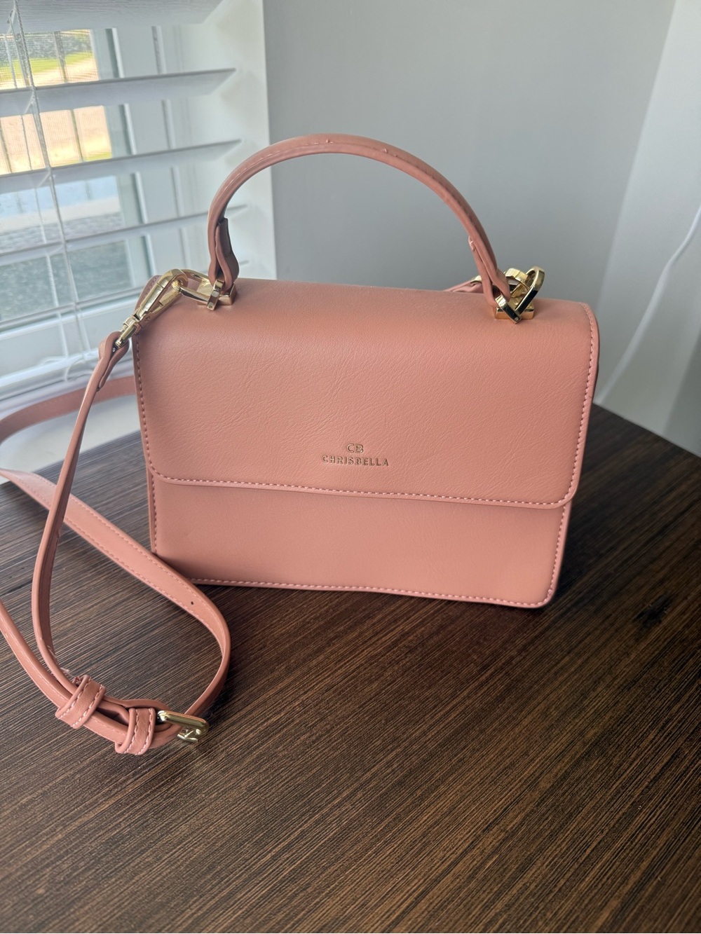 Pink Top-Handle Satchel with Crossbody Strap
